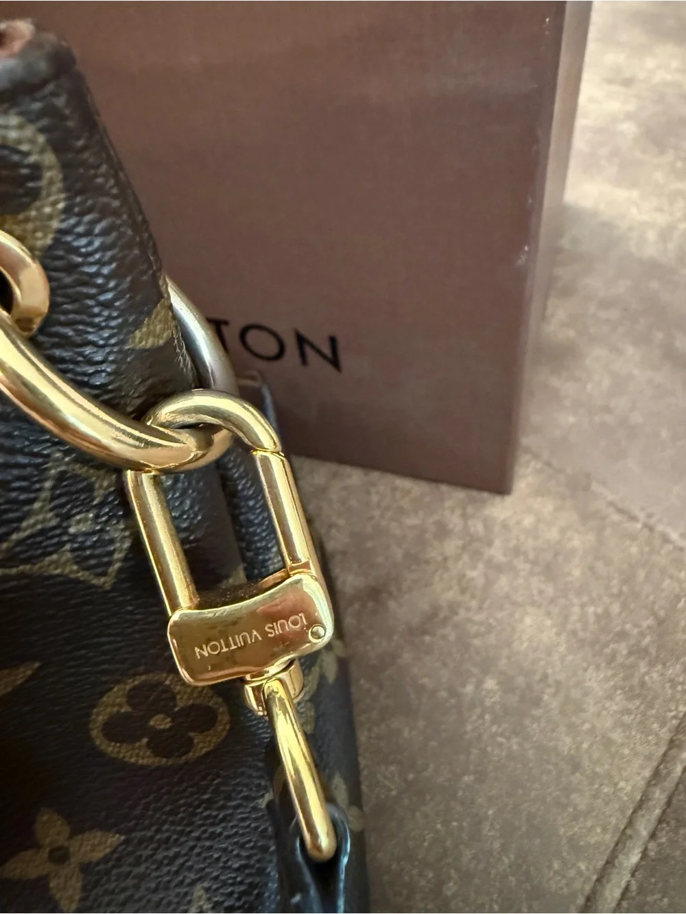 Authentic Louis Vuitton Monogram Pallas Shoulder Bag with strap - Picture 6 of 16